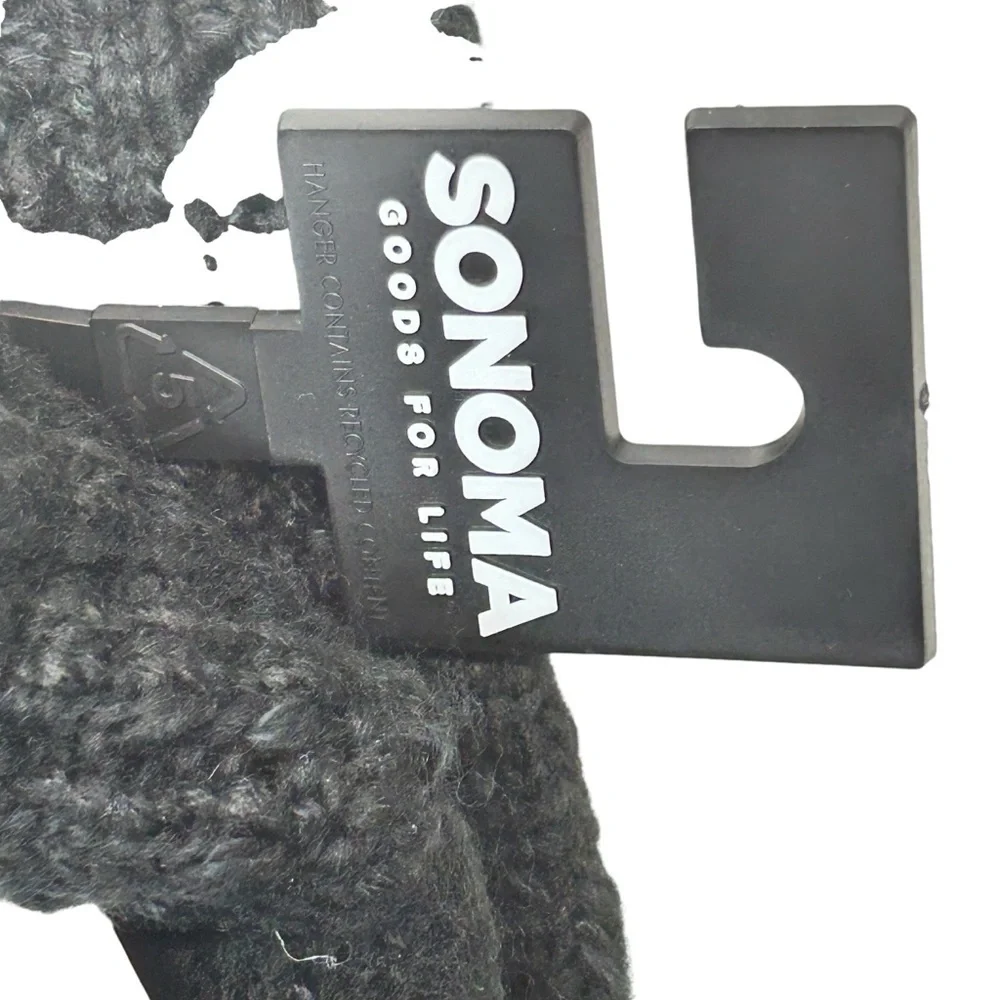 Sonoma Black Ladies Furry Gloves NWT
